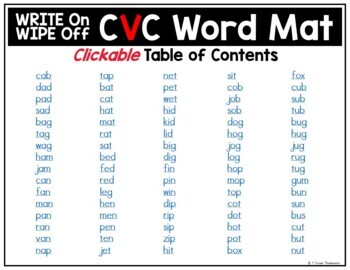 CVC Write-On Wipe-Off Word Mat Centers and Games Phonics SOR Aligned Activities 3 CVC Write-On Wipe-Off Word Mat Centers and Games Phonics SOR Aligned Activities 2