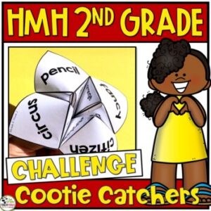 HMH Into Reading 2nd Grade Spelling Challenge Words Cootie Catcher Centers 2020