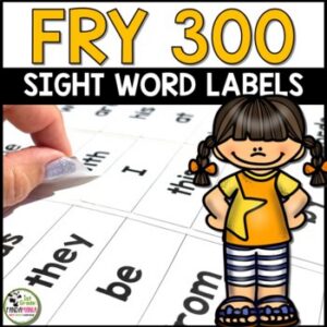 Fry Word Labels for First 300 Fry Sight Words (Editable and 5160 Label Ready)