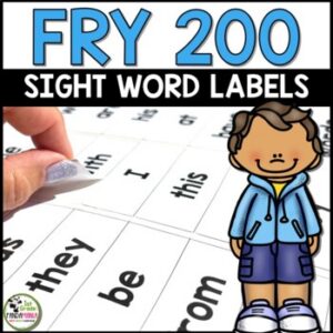 Fry Word Labels for First 200 Fry Sight Words Editable and 5160 Label Ready