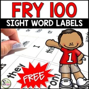 Fry Word Labels for First 100 Fry Sight Words Editable/5160 Label Ready FREE