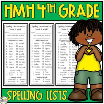 HMH Into Reading 4th Grade Spelling Take Home Lists Aligned with 2020 1 HMH Into Reading 4th Grade Spelling Take Home Lists Aligned with 2020