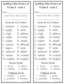HMH Into Reading 4th Grade Spelling Take Home Lists Aligned with 2020 3 HMH Into Reading 4th Grade Spelling Take Home Lists Aligned with 2020 2