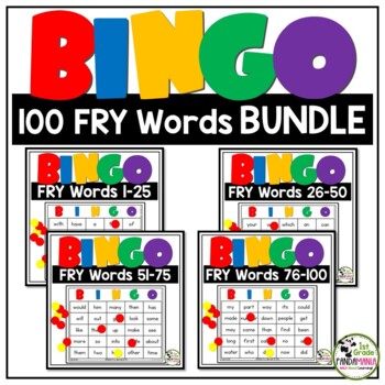 Fry Sight Words Bingo Literacy Activities for First 100 Sight Words 1 Fry Sight Words Bingo Literacy Activities for First 100 Sight Words