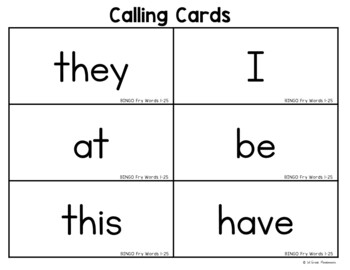 Fry Sight Words Bingo Literacy Activities for First 100 Sight Words 3 Fry Sight Words Bingo Literacy Activities for First 100 Sight Words 2
