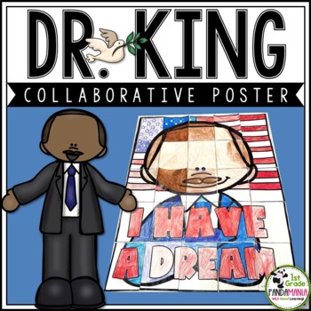 Dr. Martin Luther King Jr., MLK Collaborative Poster Coloring and Puzzle 1 Dr. Martin Luther King Jr.