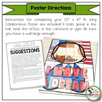 Dr. Martin Luther King Jr., MLK Collaborative Poster Coloring and Puzzle 2 MLK Collaborative Poster Coloring and Puzzle
