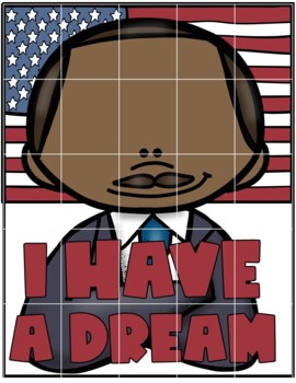 Dr. Martin Luther King Jr., MLK Collaborative Poster Coloring and Puzzle 4 MLK Collaborative Poster Coloring and Puzzle 1