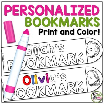 First Day of School Personalized Bookmarks (Fillable PDF) Ready to Color 1 First Day of School Personalized Bookmarks (Fillable PDF) Ready to Color