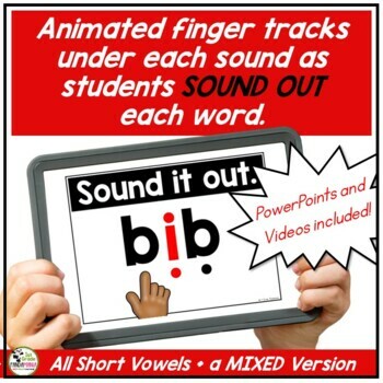 CVC Words Phonics Instruction & Centers PowerPoints & Videos BUNDLE SOR Aligned 3 CVC Words Phonics Instruction & Centers PowerPoints & Videos BUNDLE SOR Aligned 2