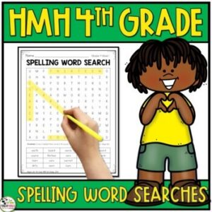 HMH Into Reading 4th Grade Spelling Word Searches (Aligned with 2020)