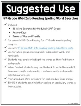 HMH Into Reading 4th Grade Spelling Word Searches (Aligned with 2020) 2 HMH Into Reading 4th Grade Spelling Word Searches (Aligned with 2020) 1