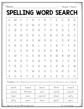 HMH Into Reading 4th Grade Spelling Word Searches (Aligned with 2020) 3 HMH Into Reading 4th Grade Spelling Word Searches (Aligned with 2020) 2