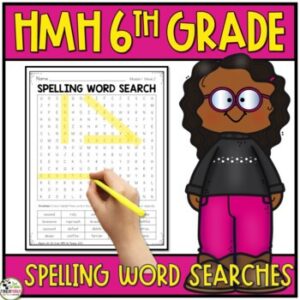 HMH Into Reading 6th Grade Spelling Word Searches (Aligned with 2020)