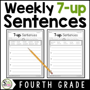 Journeys 4th Grade 7-up Sentence Writing Using Vocabulary Words aligned with HMH 1 Journeys 4th Grade 7-up Sentence Writing Using Vocabulary Words aligned with HMH