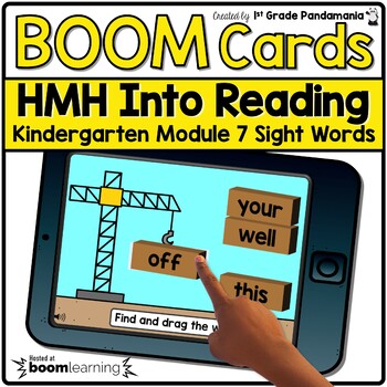 HMH Into Reading Kindergarten BOOM CARDS Module 7 Sight Words Construction 1 HMH Into Reading Kindergarten BOOM CARDS Module 7 Sight Words Construction