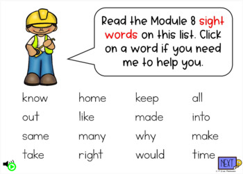 HMH Into Reading Kindergarten BOOM CARDS Module 8 Sight Words Construction 2 HMH Into Reading Kindergarten BOOM CARDS Module 8 Sight Words Construction 1