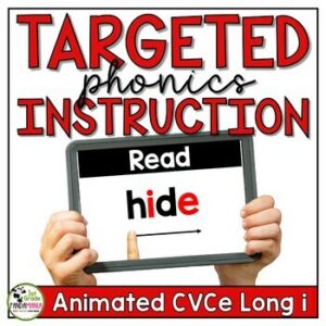 CVCe Long i Phonics Instruction & Centers PowerPoints & Videos SOR Aligned