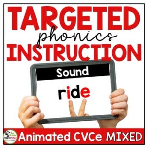 Long Vowel CVCe MIXED Phonics Instruction Center PowerPoints Videos SOR Aligned