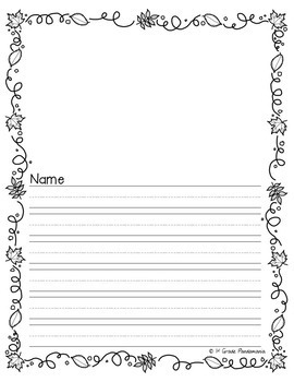 Seasons and Holidays Writing Paper (Lined) for Primary Grades 2 Seasons and Holidays Writing Paper (Lined) for Primary Grades 1