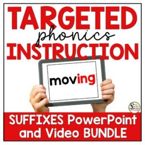 Suffixes Phonics Instruction & Center SOR-Aligned PowerPoints & Videos BUNDLE