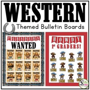 Back to School Bulletin Board Western WANTED POSTERS EDITABLE Names