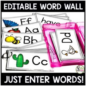Word Wall EDITABLE PDF With Alphabet Headers Just Enter Words