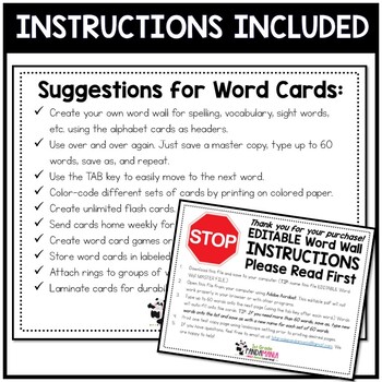 Word Wall EDITABLE PDF With Alphabet Headers Just Enter Words 4 Word Wall EDITABLE PDF With Alphabet Headers Just Enter Words 3